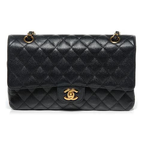 chanel caviar handbag medium|CHANEL Caviar Quilted Medium Double Flap Black.